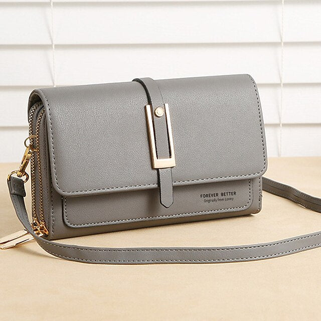 PU Bag Leather  Phone Mobile Wallet Crossbody