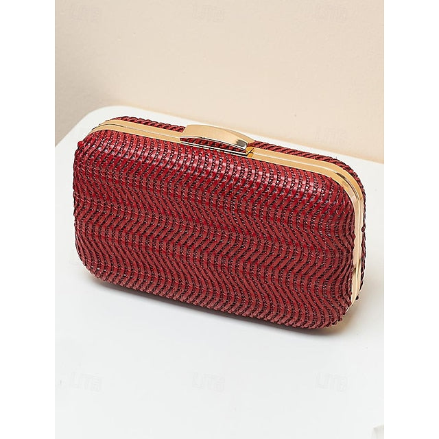 Leather Wristlet Party Evening PU  Clutch Bag