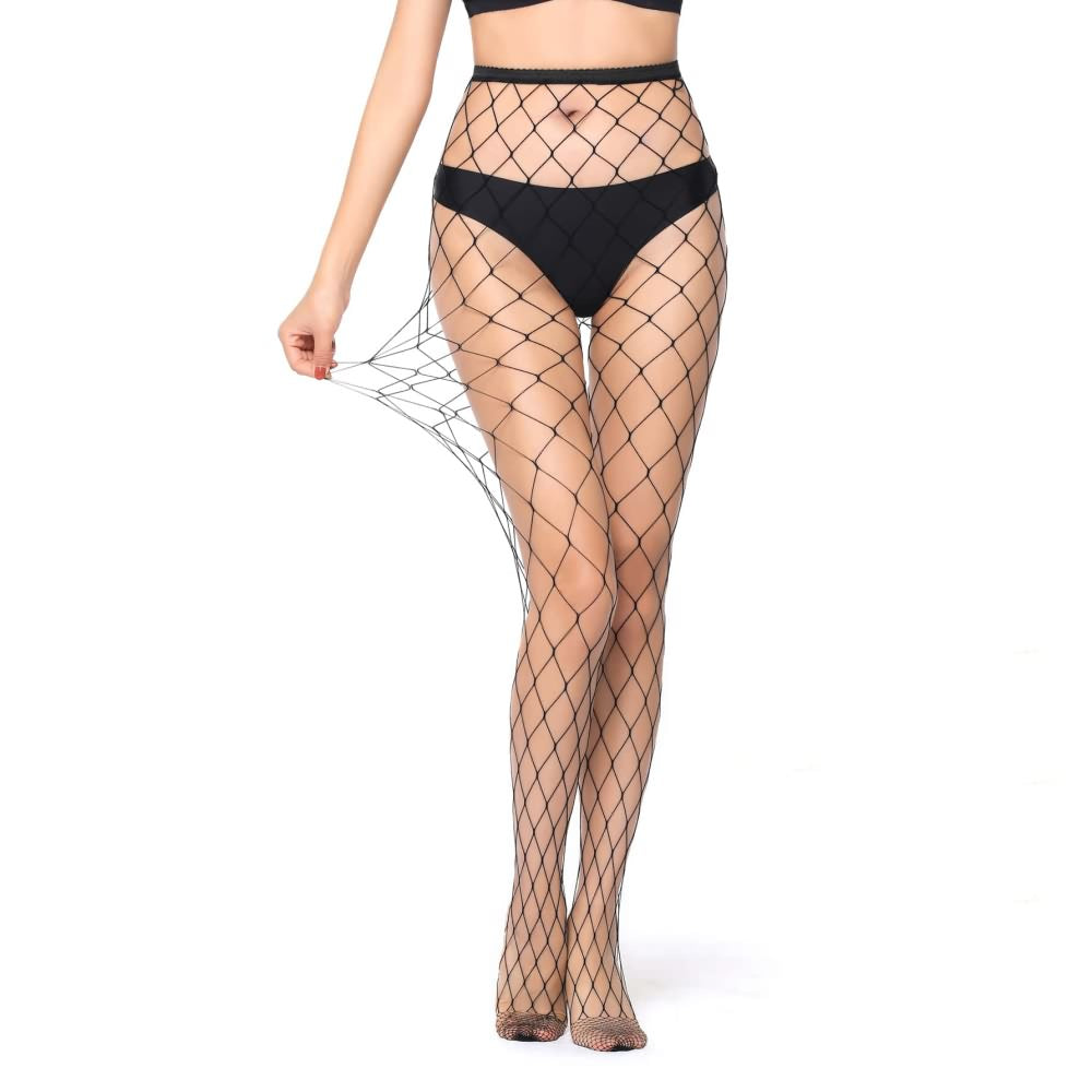 Black Fishnet Stockings (4 Pieces)