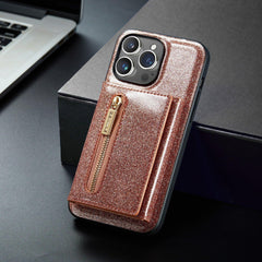 Shimmering Glitter Leather Wallet Phone Case for iPhone 14 Pro Max 14Plus 13 12 11 - A Stylish and Functional Accessory