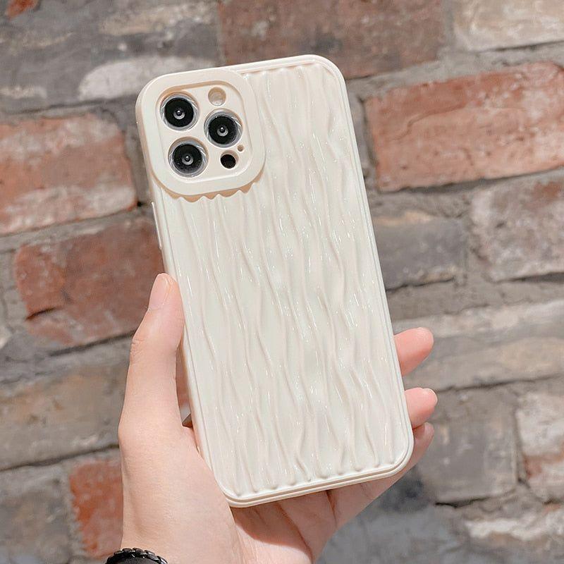 Simple Water Ripple Pattern Cute Phone Cases For iPhone 11 12 13 14 Pro Max XS XR X