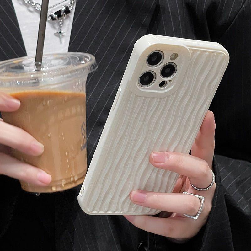 Simple Water Ripple Pattern Cute Phone Cases For iPhone 11 12 13 14 Pro Max XS XR X