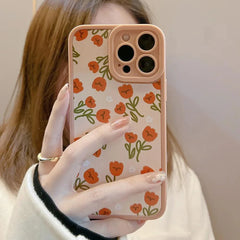 Soft Silicone Pretty Flowers - Cute Phone Cases For iPhone 13 Pro Max, 12, 11, X, XR, XS Max, 8 Plus