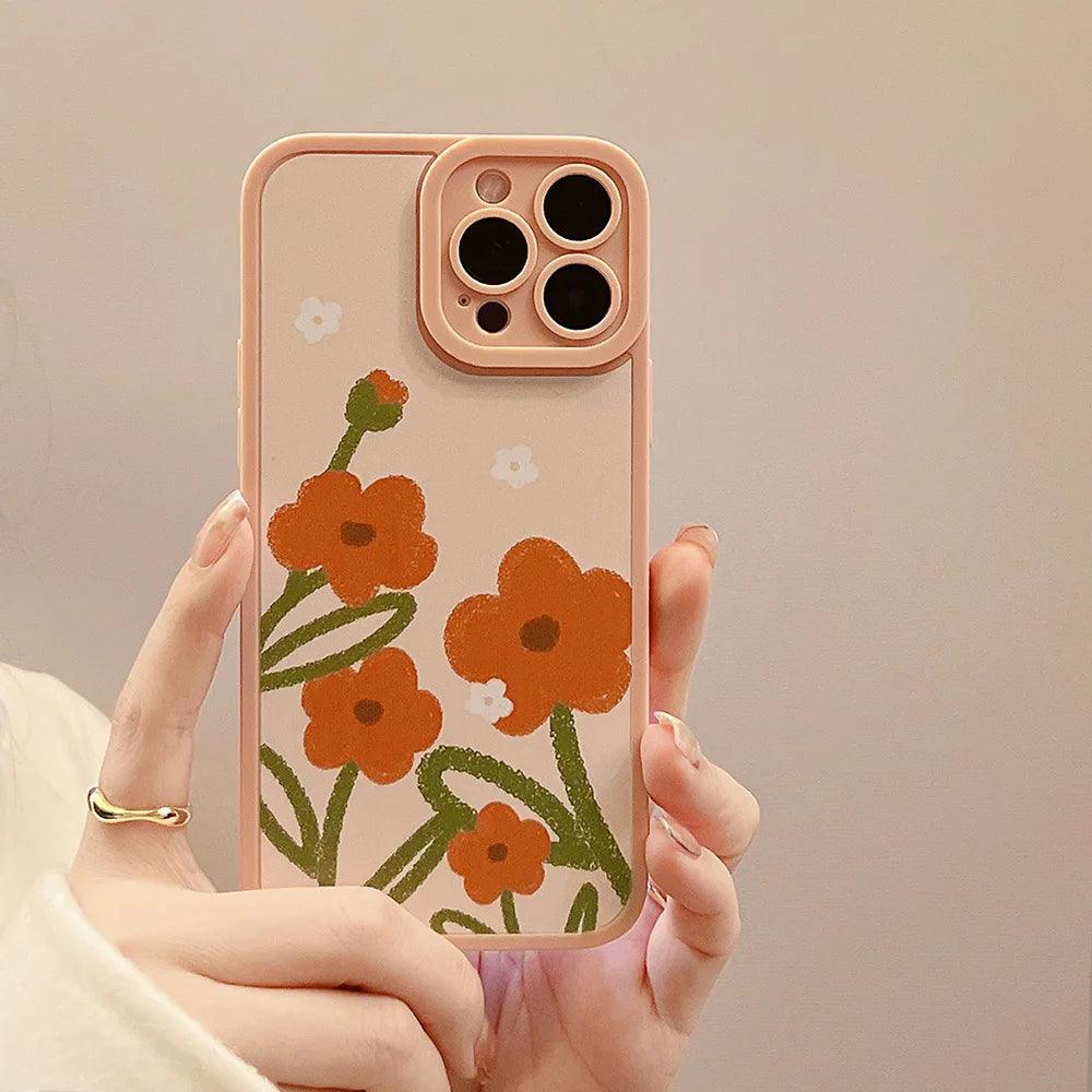 Soft Silicone Pretty Flowers - Cute Phone Cases For iPhone 13 Pro Max, 12, 11, X, XR, XS Max, 8 Plus