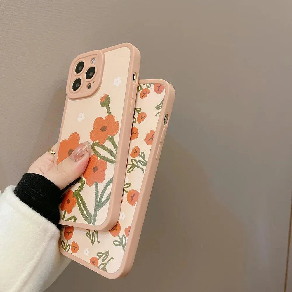 Soft Silicone Pretty Flowers - Cute Phone Cases For iPhone 13 Pro Max, 12, 11, X, XR, XS Max, 8 Plus