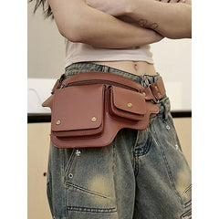 Bag Utility  with Vintage Belt Faux Leather