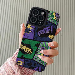 Stylish Dark Graffiti Letter Phone Case for iPhone 14, 13, 12, 11 Pro, XS Max, XR, X, 8 Plus, 7, 6, and Mini â€?Cute Cover Option