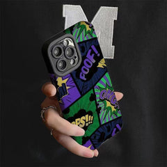 Stylish Dark Graffiti Letter Phone Case for iPhone 14, 13, 12, 11 Pro, XS Max, XR, X, 8 Plus, 7, 6, and Mini â€?Cute Cover Option