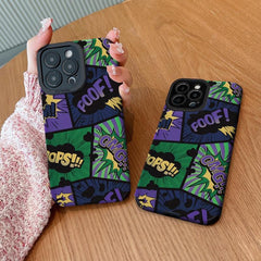 Stylish Dark Graffiti Letter Phone Case for iPhone 14, 13, 12, 11 Pro, XS Max, XR, X, 8 Plus, 7, 6, and Mini â€?Cute Cover Option