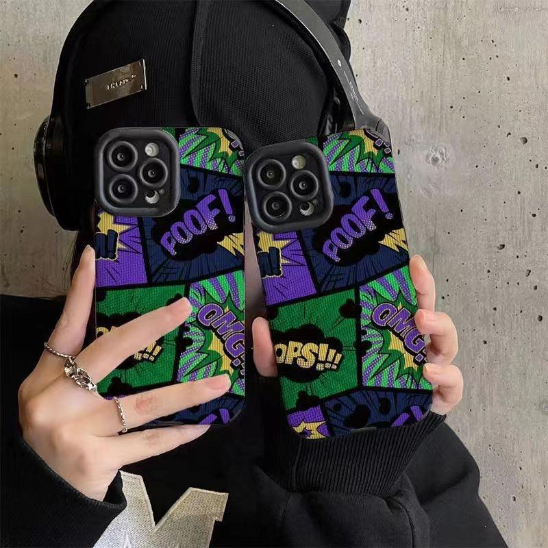 Stylish Dark Graffiti Letter Phone Case for iPhone 14, 13, 12, 11 Pro, XS Max, XR, X, 8 Plus, 7, 6, and Mini â€?Cute Cover Option