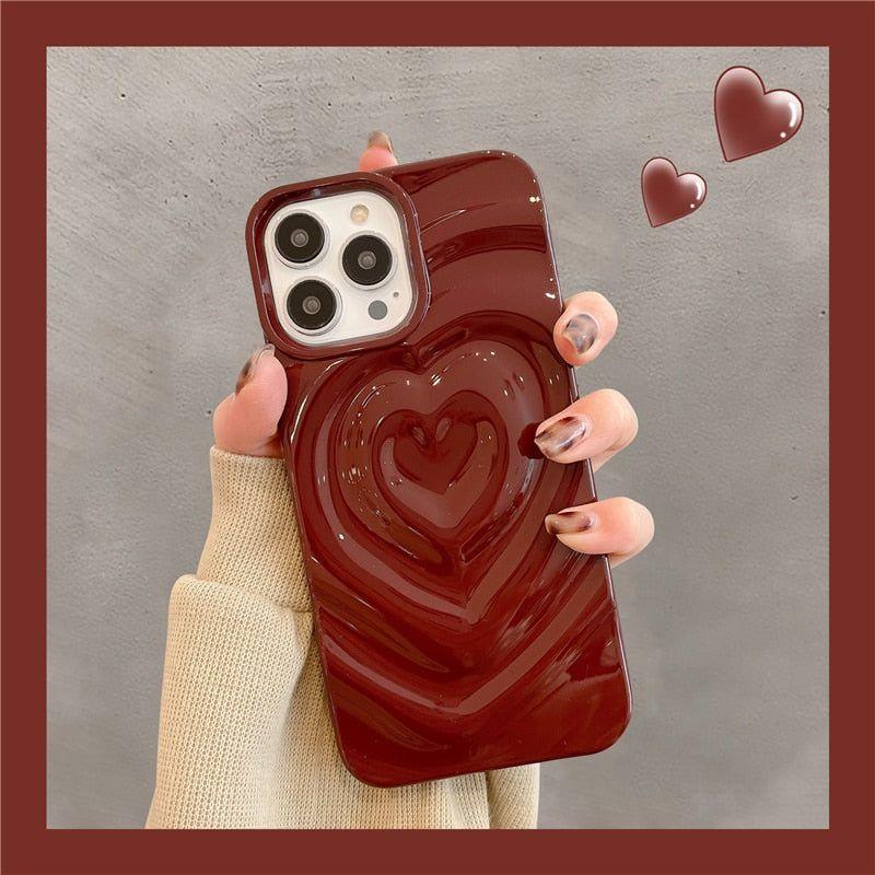 Stylish Protection: Heart Cute Phone Cases for iPhone 14 Pro Max 13 12 11 14 Plus