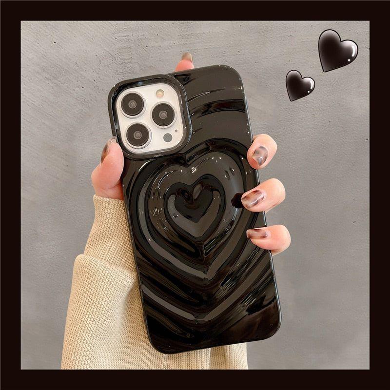 Stylish Protection: Heart Cute Phone Cases for iPhone 14 Pro Max 13 12 11 14 Plus