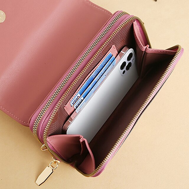 PU Bag Leather  Phone Mobile Wallet Crossbody
