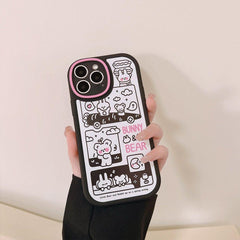 Sweet Friends Illustration Cute Phone Cases For iPhone 14 13 11 12 Pro Max 14 Plus Xs Max XR 7 8 Plus