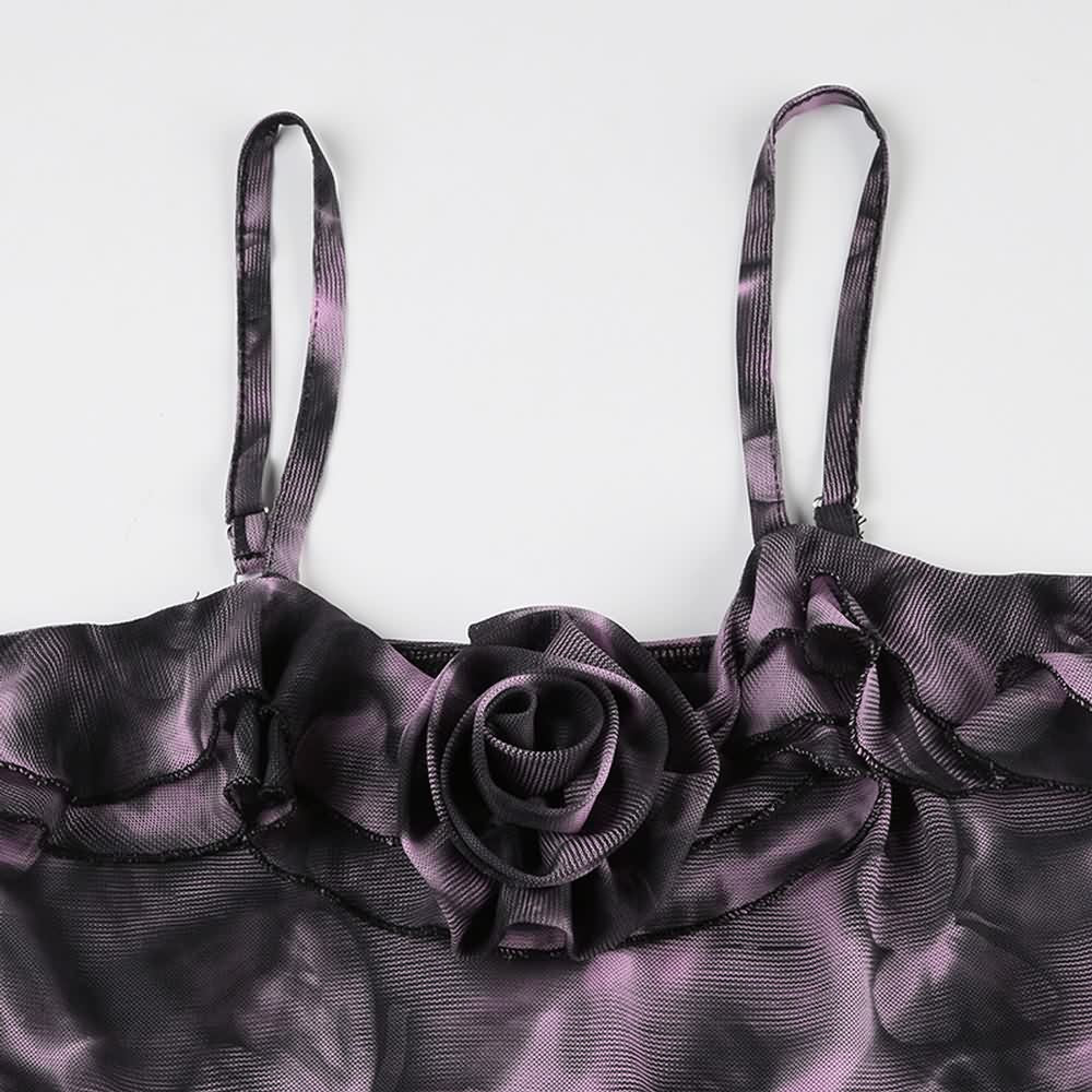 Tie Dye Butterfly Gothic Cami Top