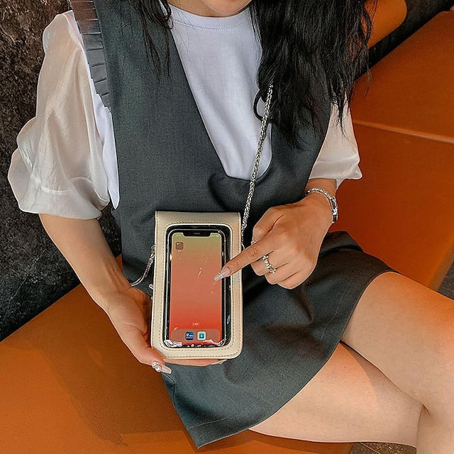 Phone  Crossbody PU Bag Mobile Daily Leather