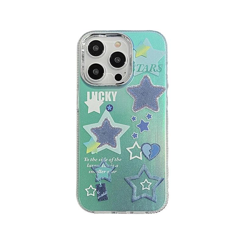 Transparent Lucky Stars - Cute Phone Case For iPhone 13, 14 Pro Max, 11, or 12