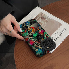 Trendy Graffiti Fashion: Cute Phone Case with Soft Cover for iPhone 14, 13, 12, 11 Pro Max, X, XS Max, XR, 7, and 8 Plus