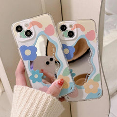 Tulip Flowers Mirror Cute Phone Cases For iPhone 15 14 11 12 13 Pro Xs Max X Xr 7 8 Plus SE