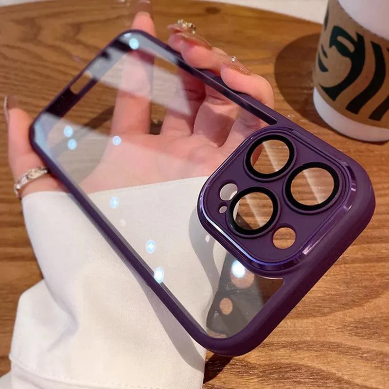 Ultra Thin Transparent Soft Cover Cute Phone Case with Silicone Bumper for iPhone 15, 14, 13, 12, 11 Pro Max, Mini