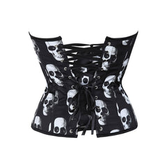 Victorian Gothic Skull Hourglass Overbust Corset