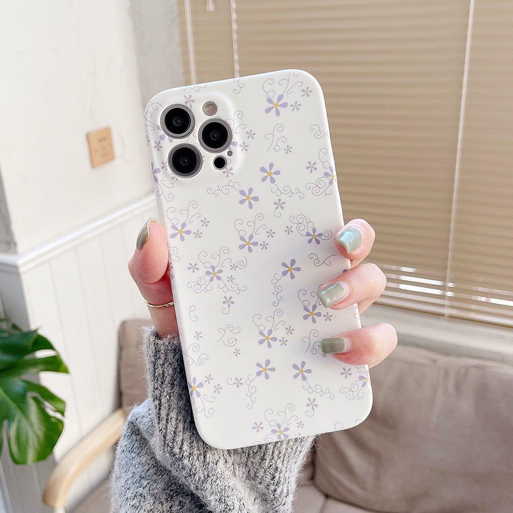 Vintage Daisy Flowers Cute Phone Cases For iPhone 11 Pro 13 12 Pro Max XR X XS Max 7 8 Plus 12 Mini SE 2020