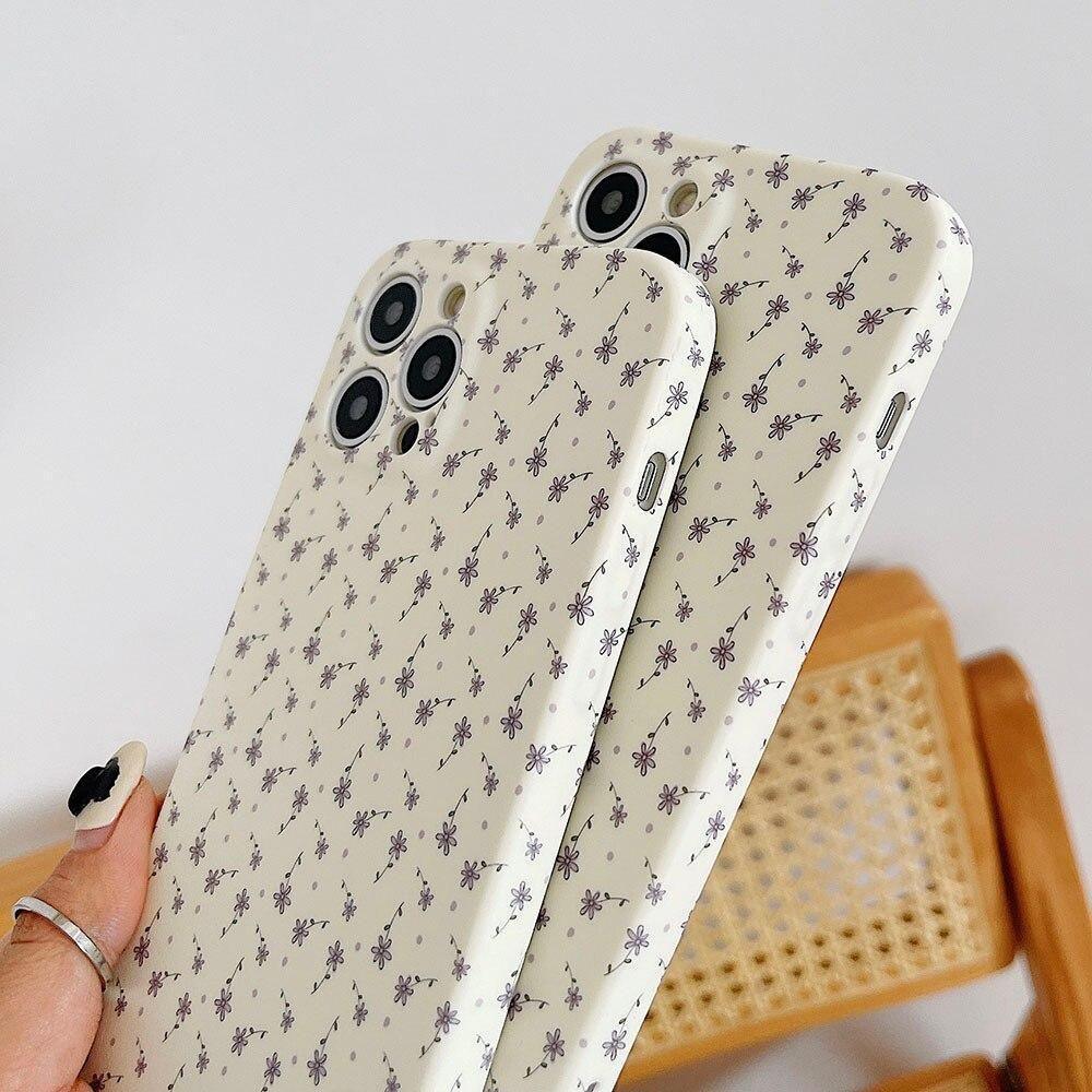 Vintage Daisy Flowers Cute Phone Cases For iPhone 11 Pro 13 12 Pro Max XR X XS Max 7 8 Plus 12 Mini SE 2020