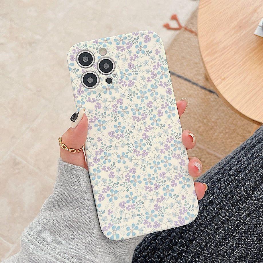 Vintage Daisy Flowers Cute Phone Cases For iPhone 11 Pro 13 12 Pro Max XR X XS Max 7 8 Plus 12 Mini SE 2020