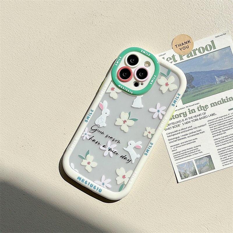 Vintage Leaves Flower Bumper Cute Phone Cases For iPhone 14 Pro Max 11 12 13 Pro Max