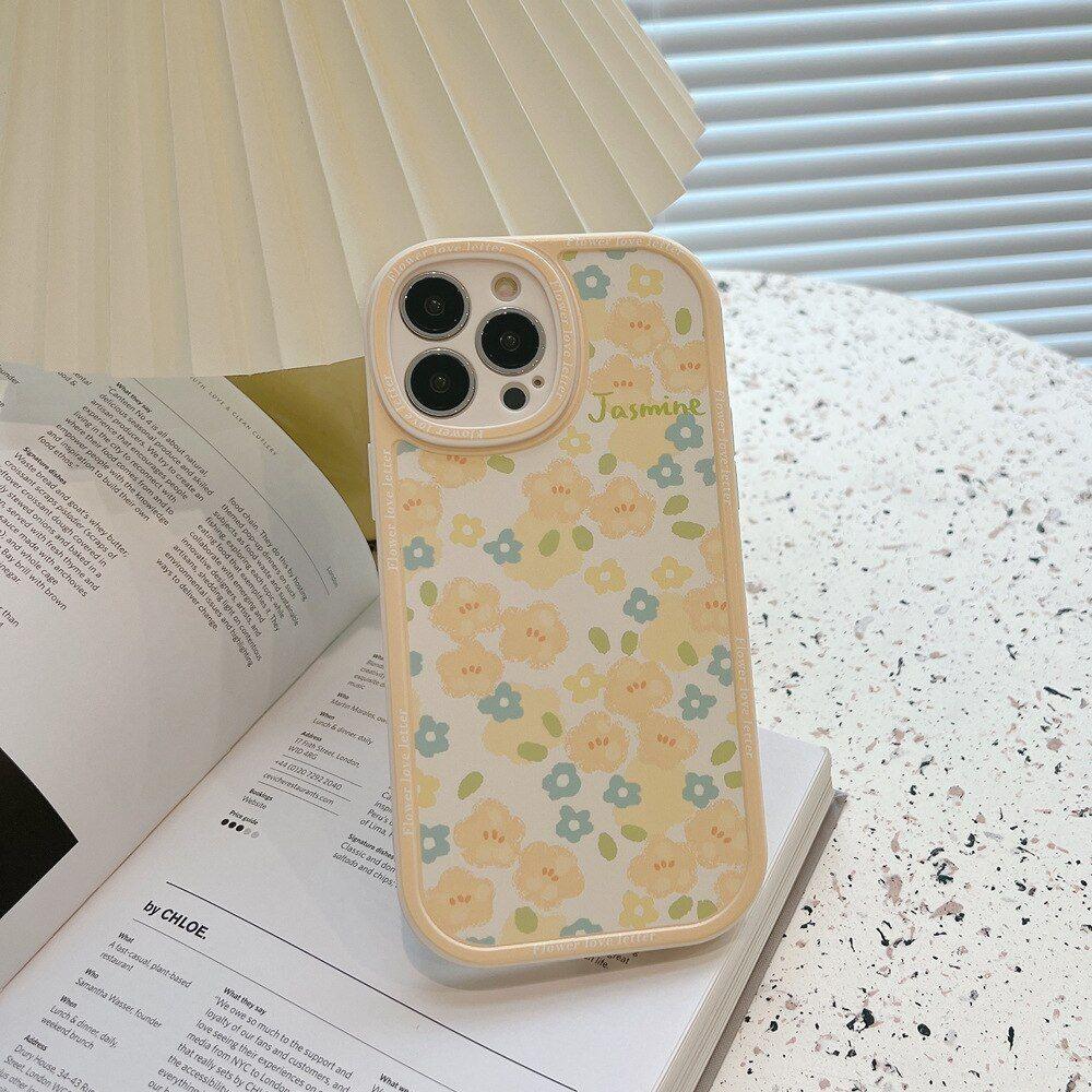 Vintage Sweet Yellow Flowers Phone Cases for iPhone 14, 13, 11, 12, Pro Max, 14 Plus, XR, XS Max, 8 Plus