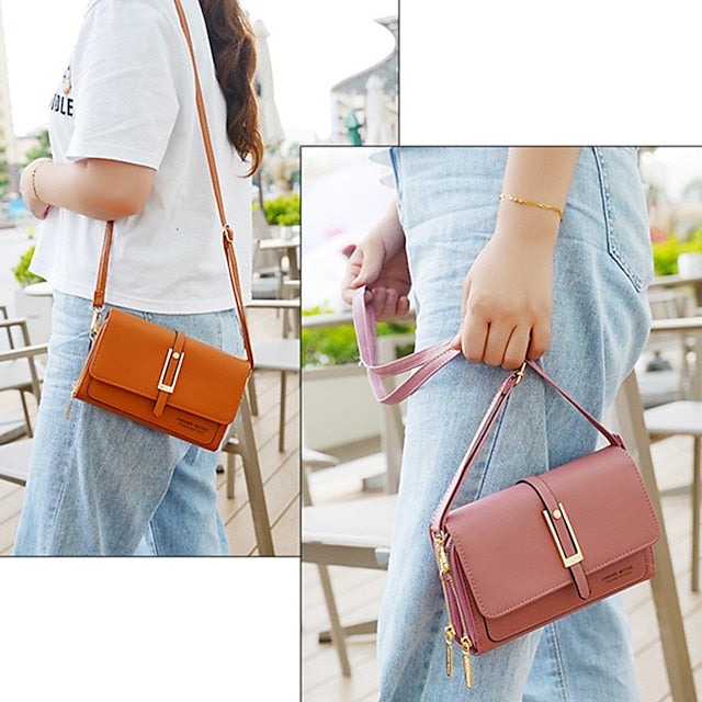PU Bag Leather  Phone Mobile Wallet Crossbody