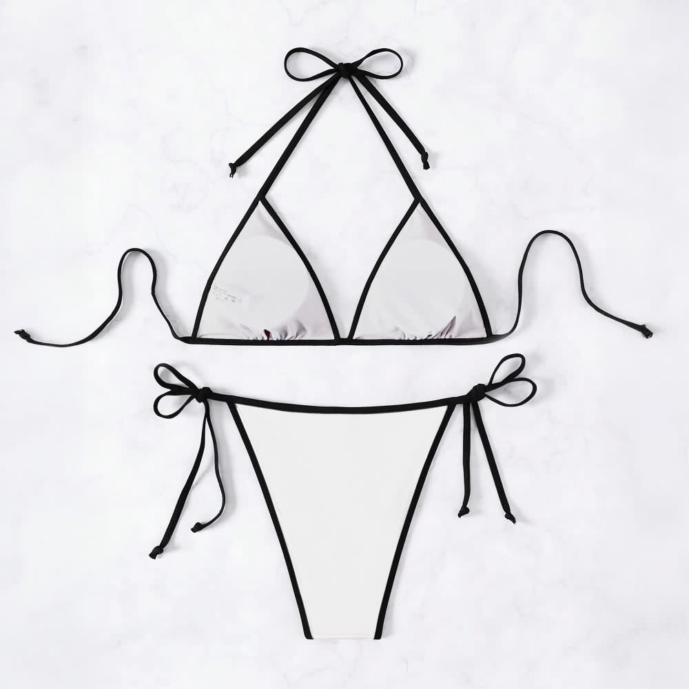 Wassup Halter Triangle String Bikini Set