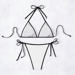Wassup Halter Triangle String Bikini Set