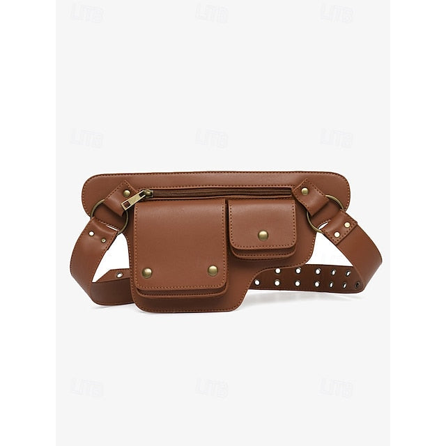 Bag Utility  with Vintage Belt Faux Leather