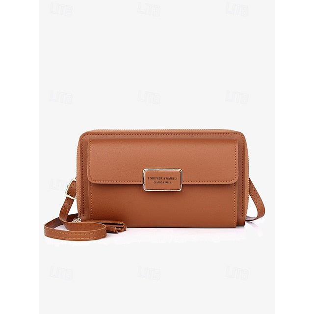 Crossbody Phone Wristlet Leather PU  Bag Mobile
